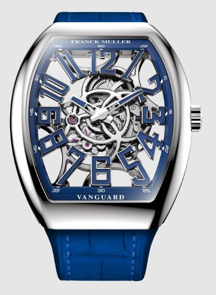 FRANCK MULLER Vanguard Slim Skeleton V 41 S AT SQT (BU) Replica Watch